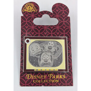 Disney Pin Tower Of Terror Television Lenticular Mickey Goofy Donald 2008